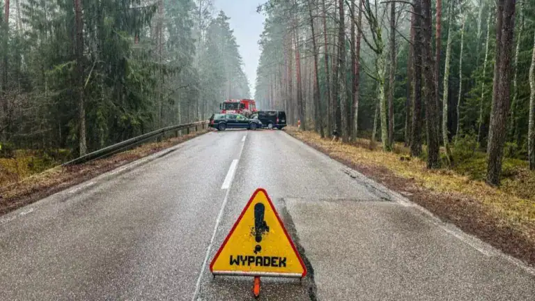 Wypadek na DK 16 Przewięź