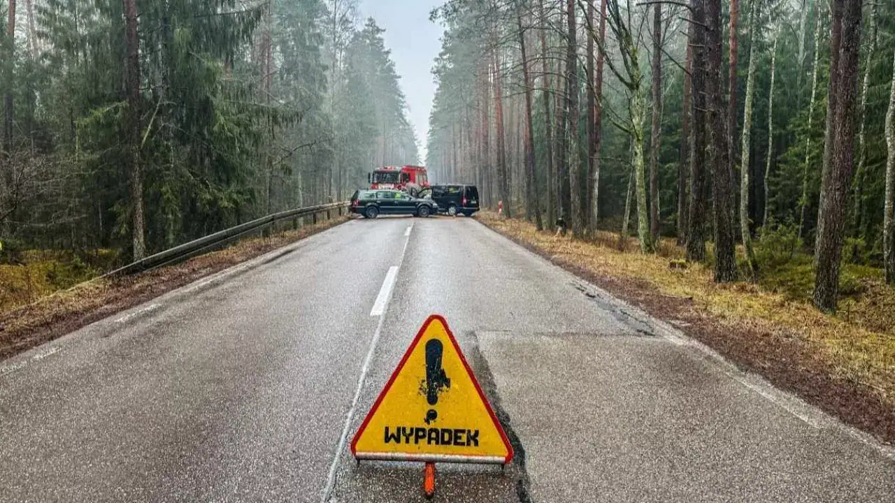 Wypadek na DK 16 Przewięź