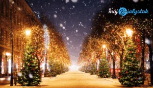 W Białymstoku trwa montaż dekoracji świąteczno-noworocznych